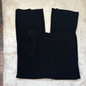 Chicos black velvet wide, leg pants size 1 regular